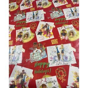 4 Sheet Holiday Vintage High School Muscial Collectible Wrapping Paper Christmas